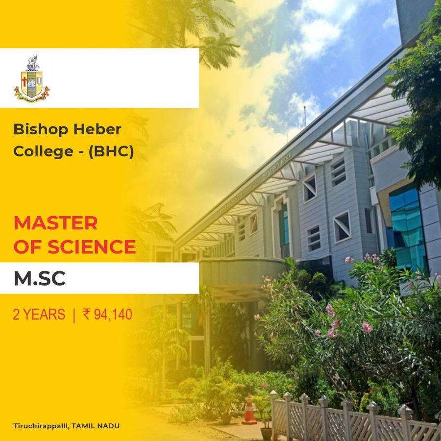 M.Sc in Chemistry at Bishop Heber College, Tamil Nadu - Other